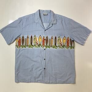 Aloha Republic Men's XL Button Front Shirt Hawaiian Surf Board Beach Vacation